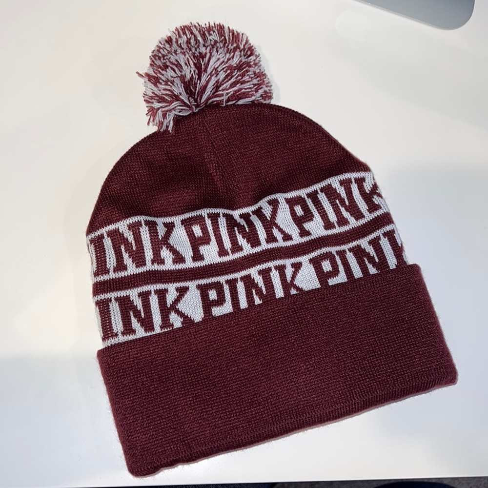 Maroon, Pink brand Beanie